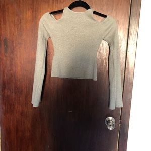 Beautiful gray knitted blouse